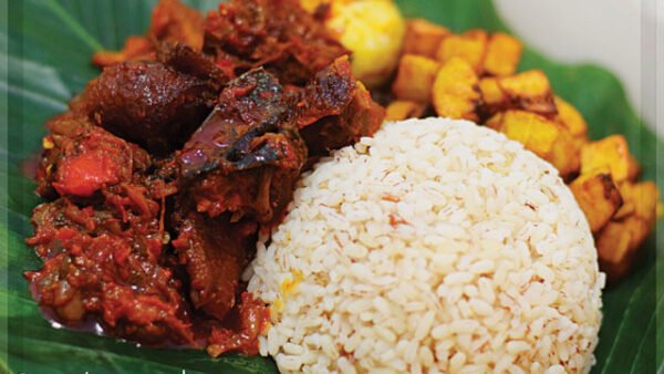 Rice and Fried Stew