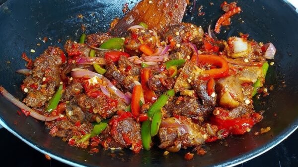 Peppered Asun(Goat Meat)