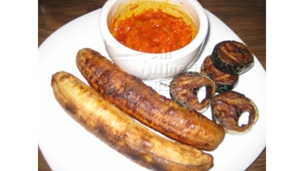 Roasted Bole & Sauce (Port Harcourt Style)