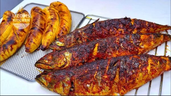 Roasted Bole & Sauce (Port Harcourt Style)