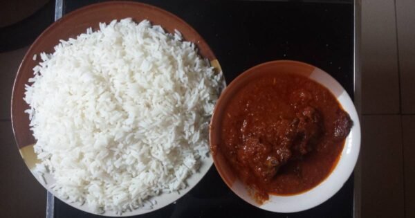 Rice and Fried Stew